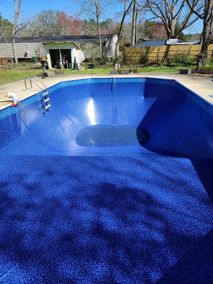 Same pool refilled after renovation